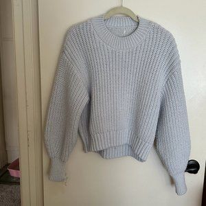 Thrift icy blue knit sweater